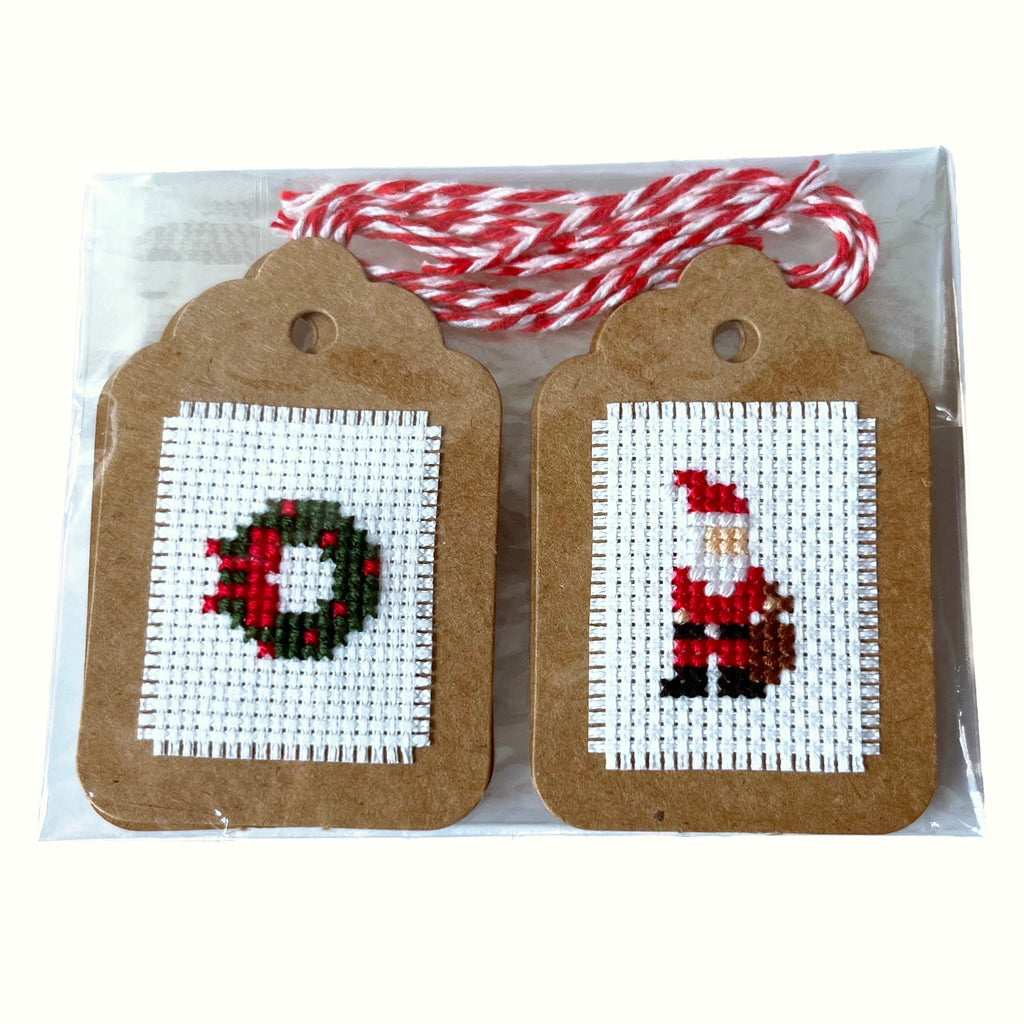 Christmas Cross Stitch Gift Tag Set