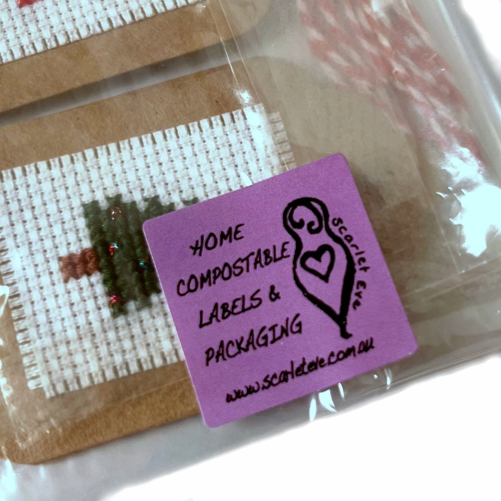 Christmas Cross Stitch Gift Tag Set