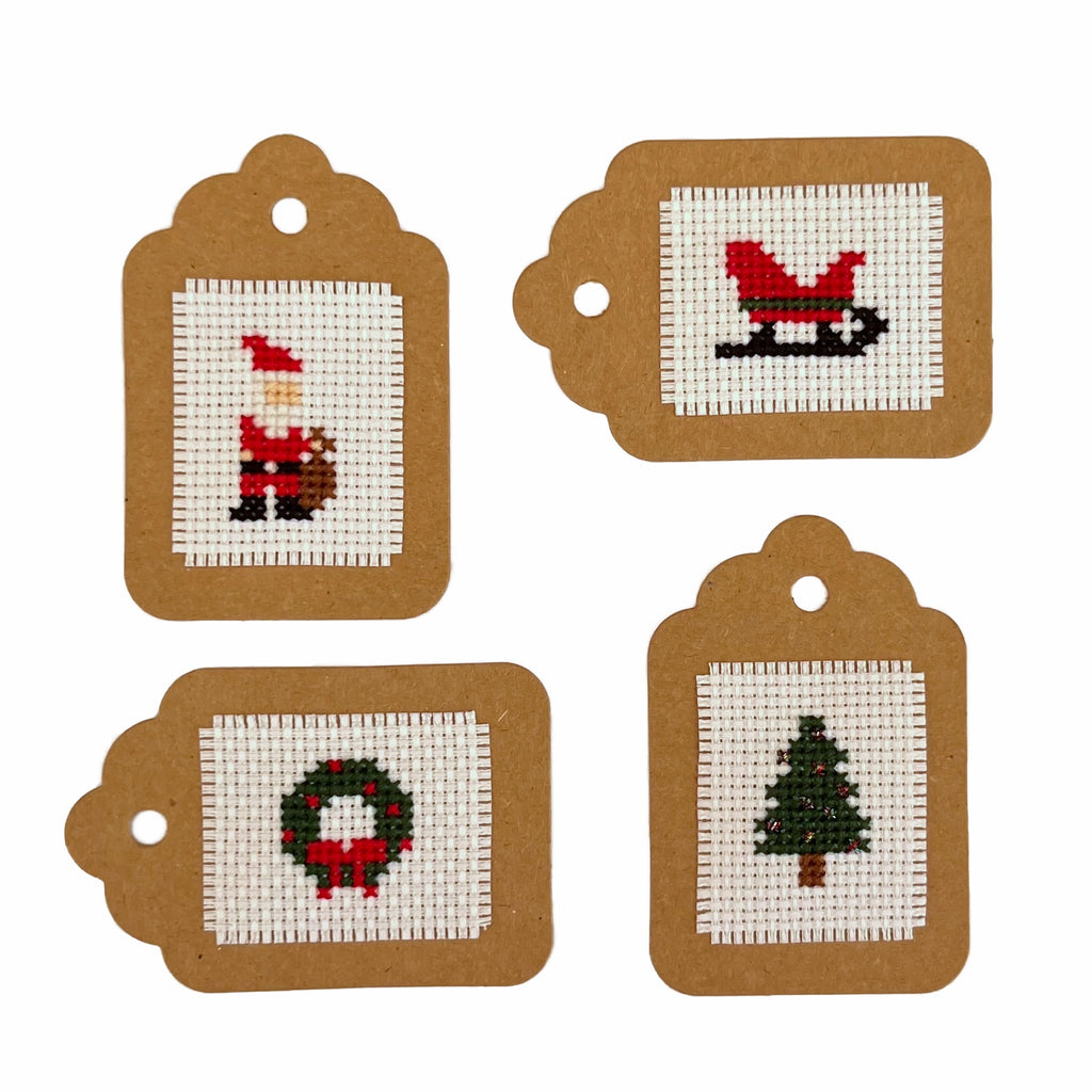 Christmas Cross Stitch Gift Tag Set