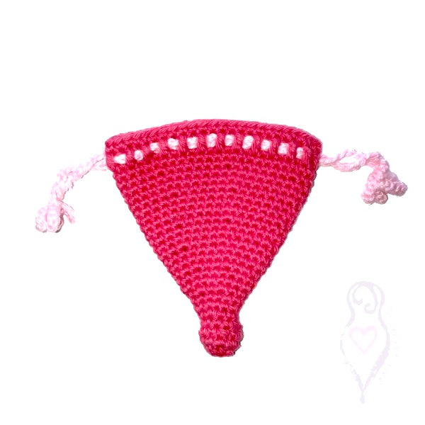 Crochet Uterus cup pouch