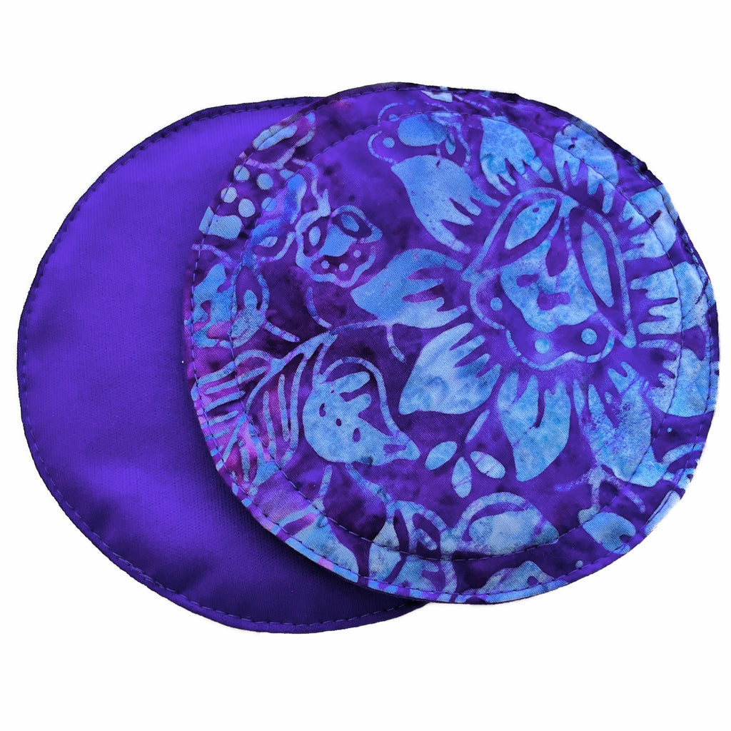 Blue and Purple Batik Breast Pads