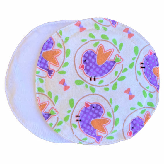 Purple Birds Breast Pads