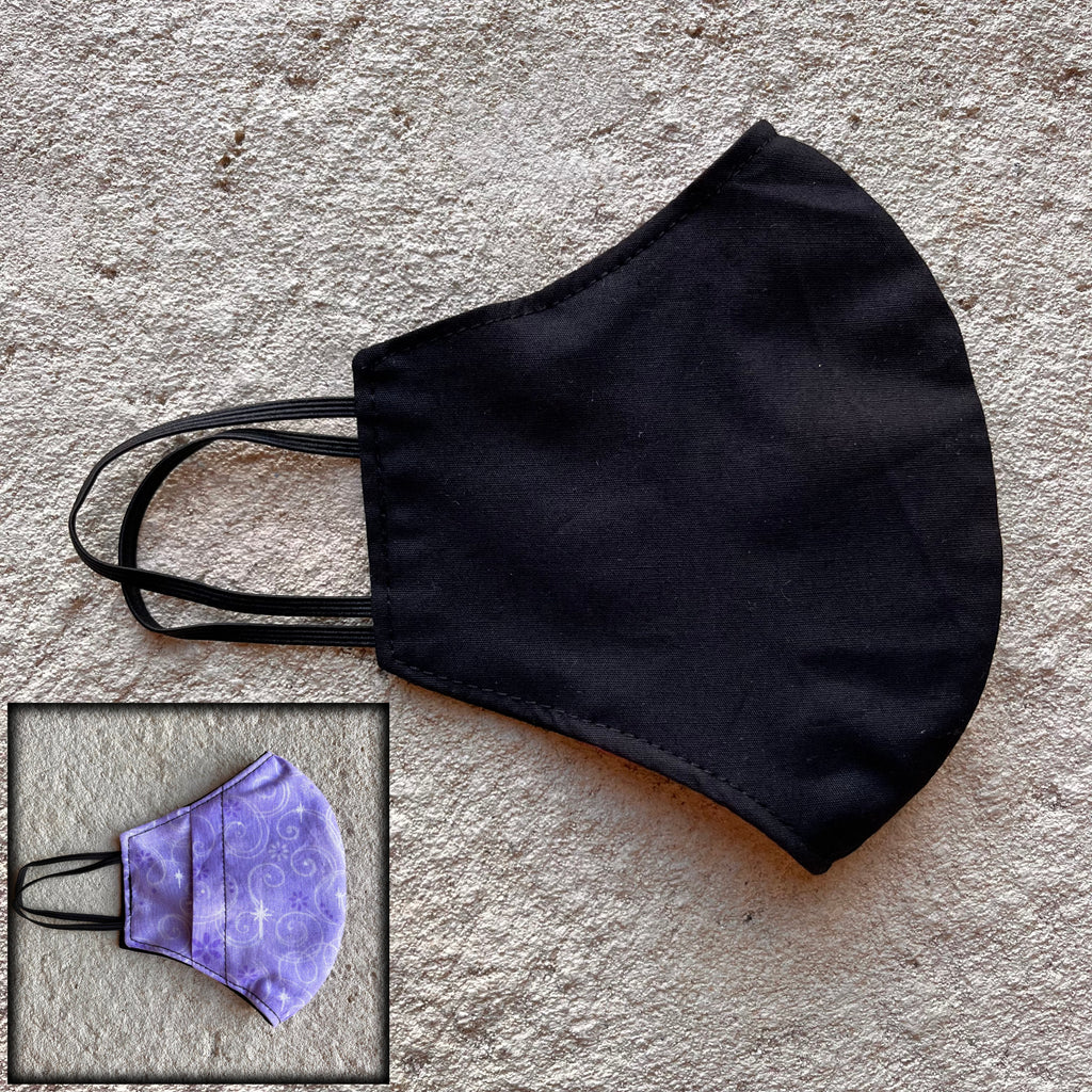 Small Cloth Mask (Child) - Black / Pixie Dust