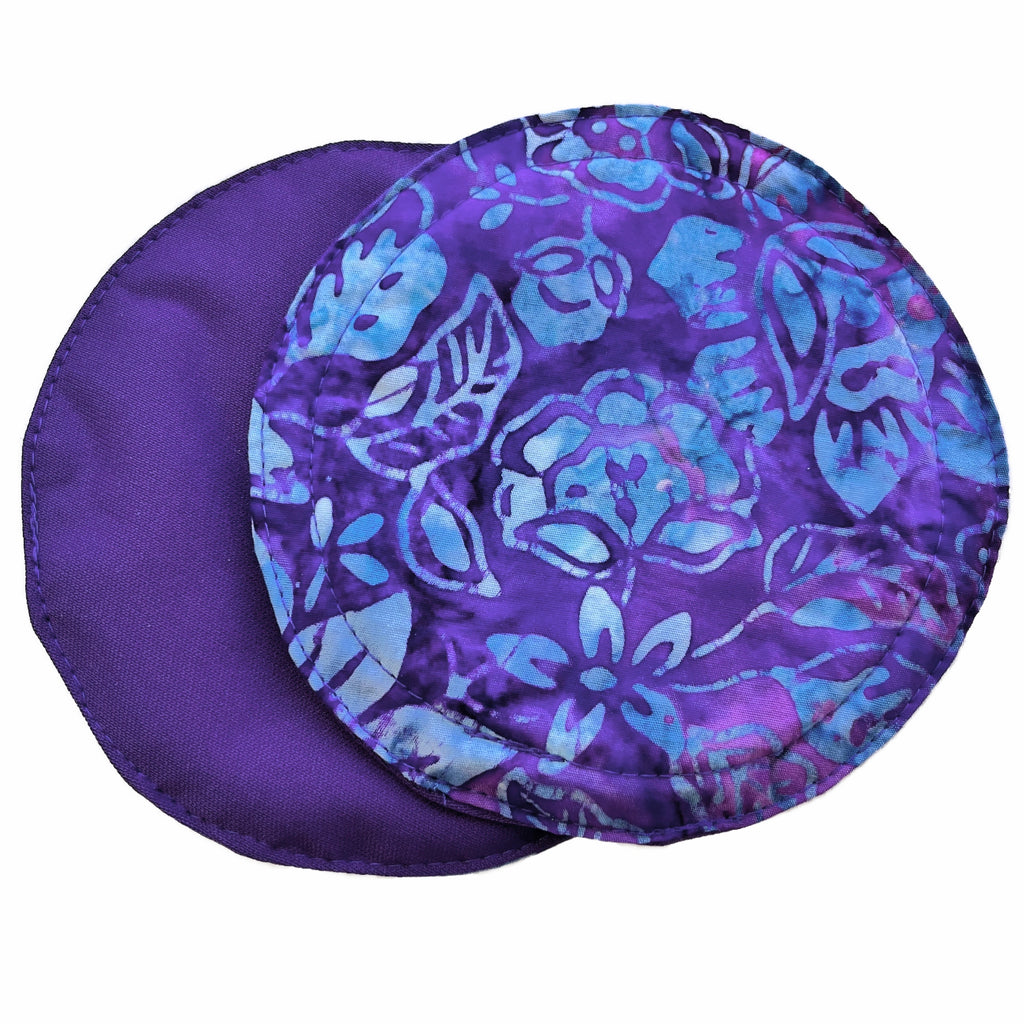 Blue and Purple Batik Breast Pads