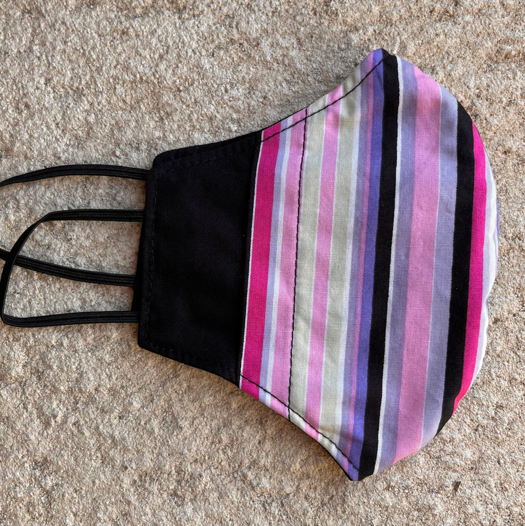 Small Cloth Mask (Child) - Black / Pink Licorice