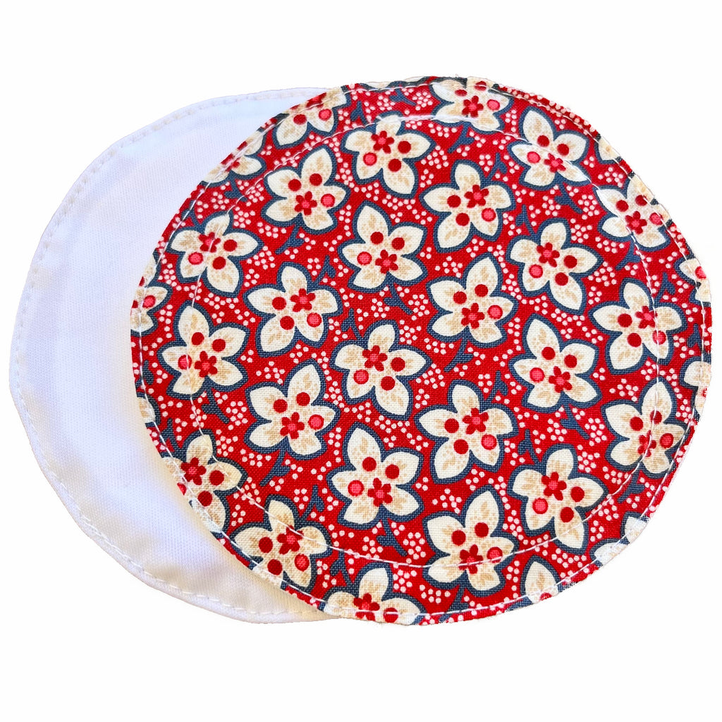 Blue and Red Leaves Breast Pads