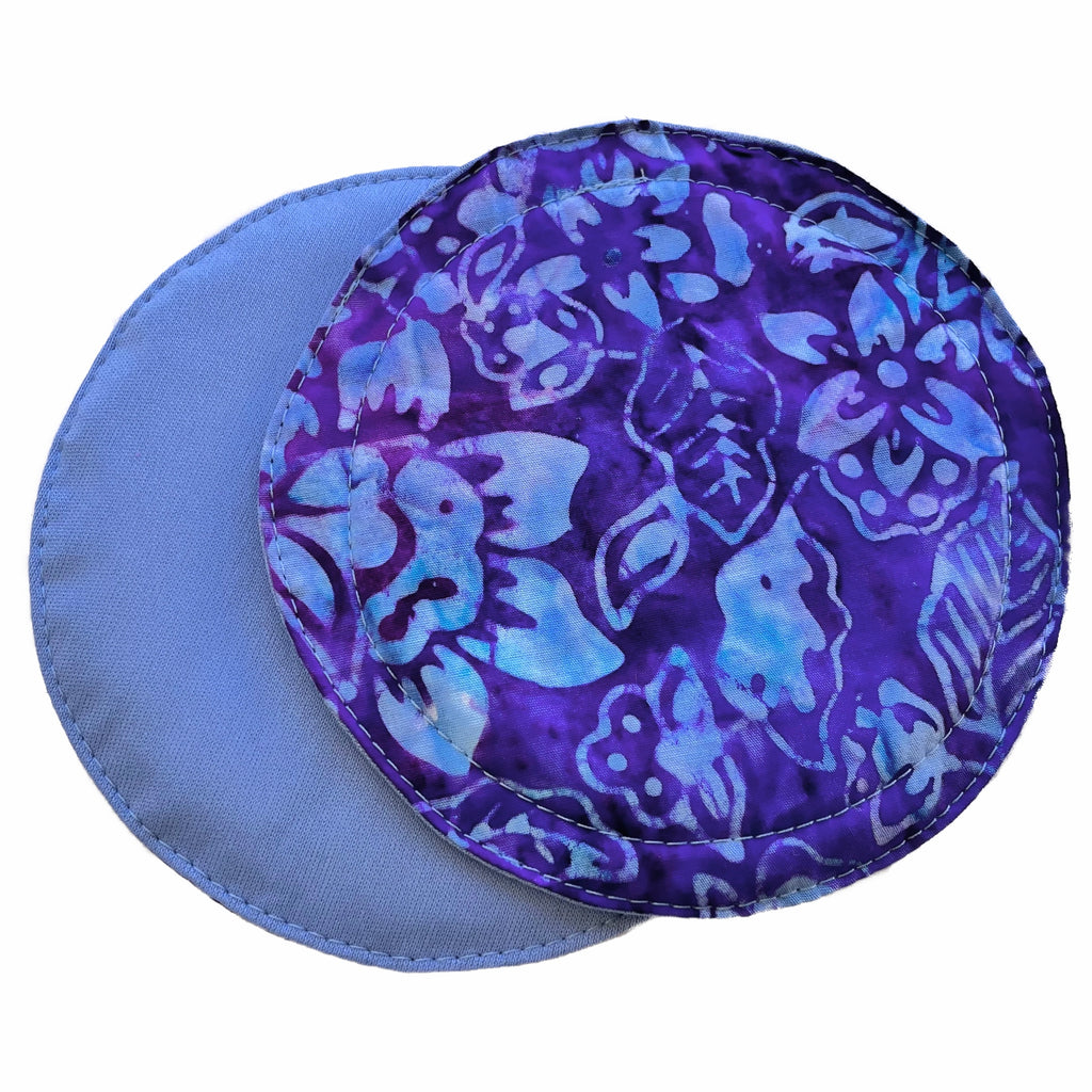 Blue and Purple Batik Breast Pads