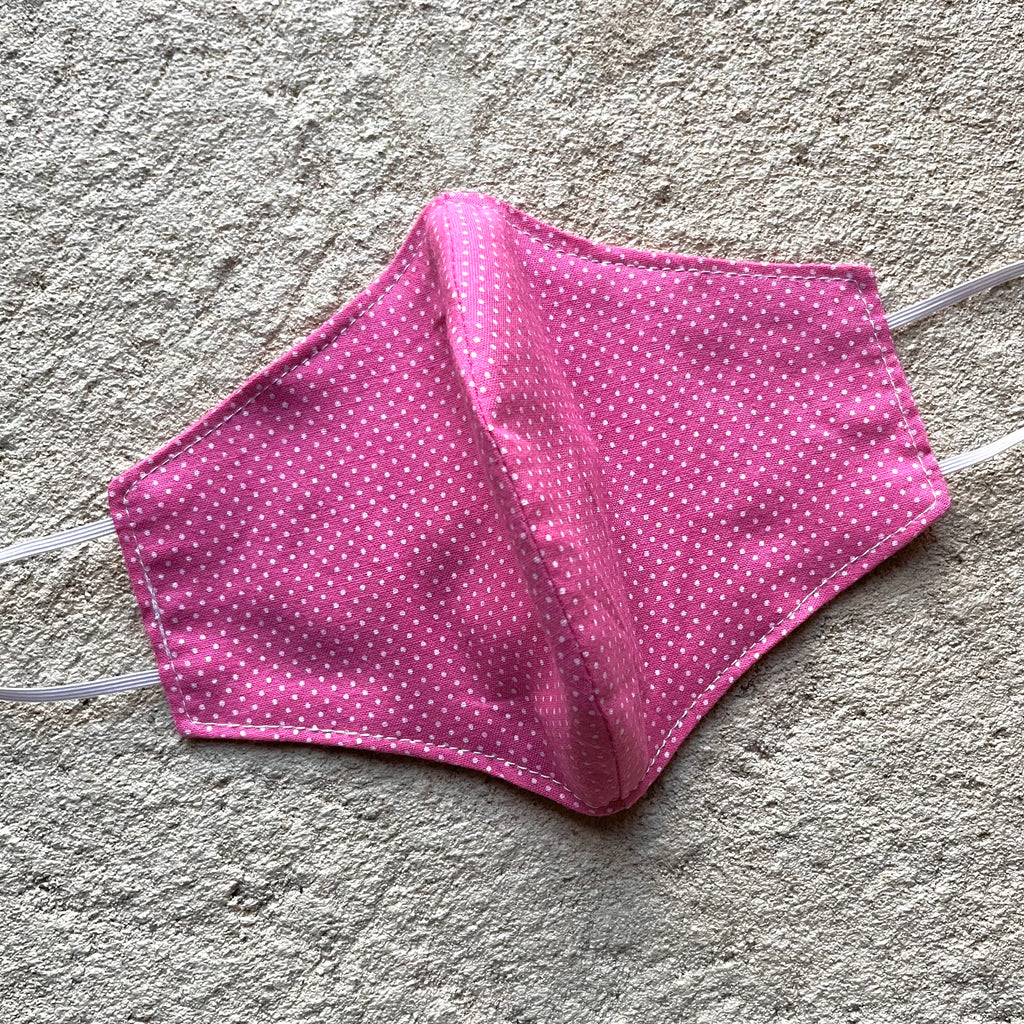 Small Cloth Mask (Child) - Pink Micro Dots