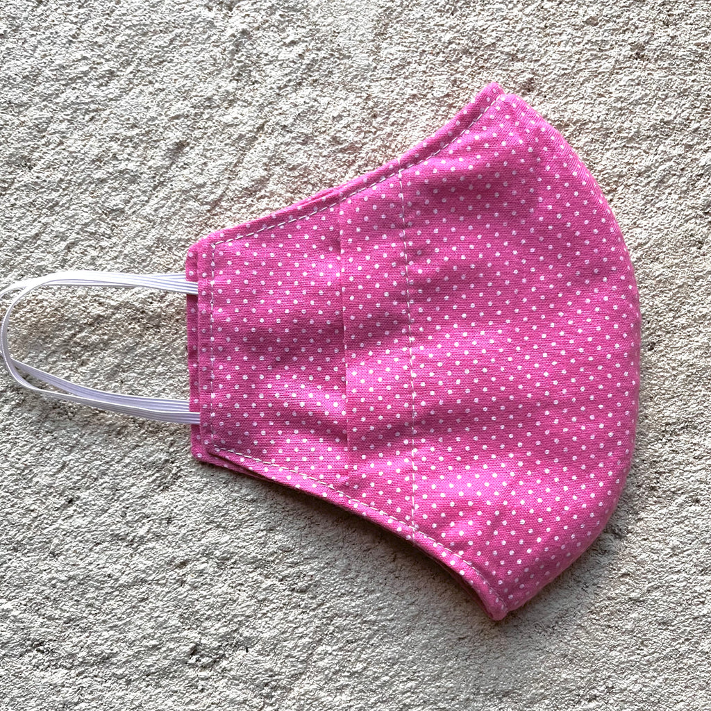 Small Cloth Mask (Child) - Pink Micro Dots