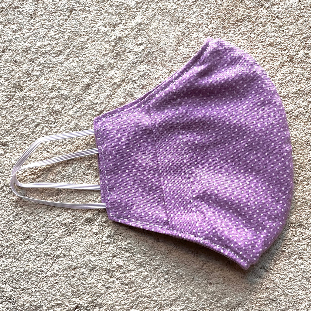 Small Cloth Mask (Child) - Lavender Micro Dots
