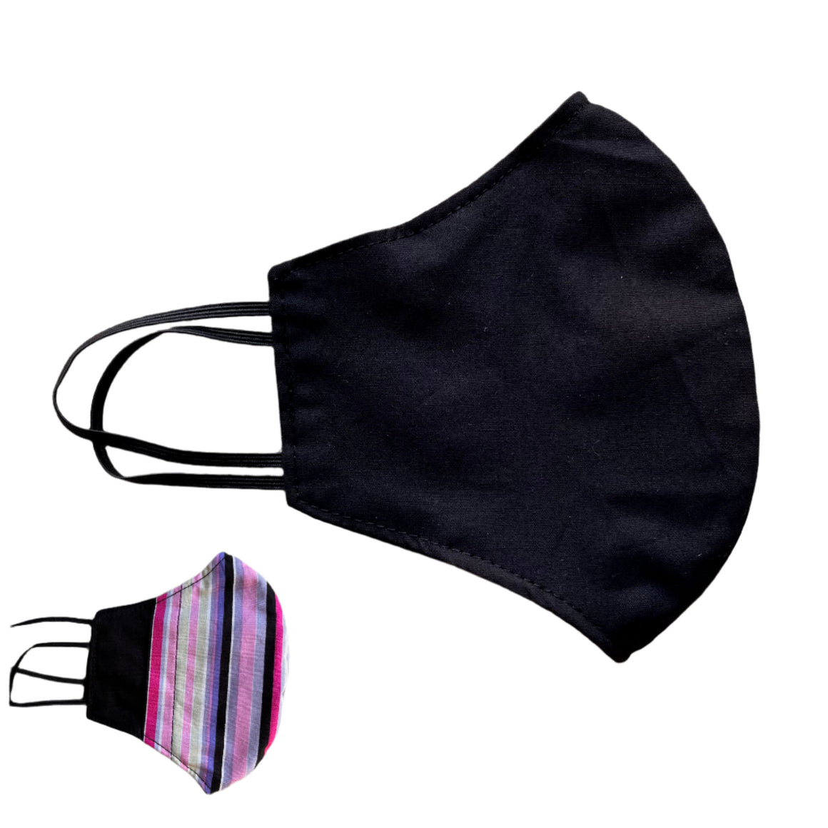 Small Cloth Mask (Child) - Black / Pink Licorice