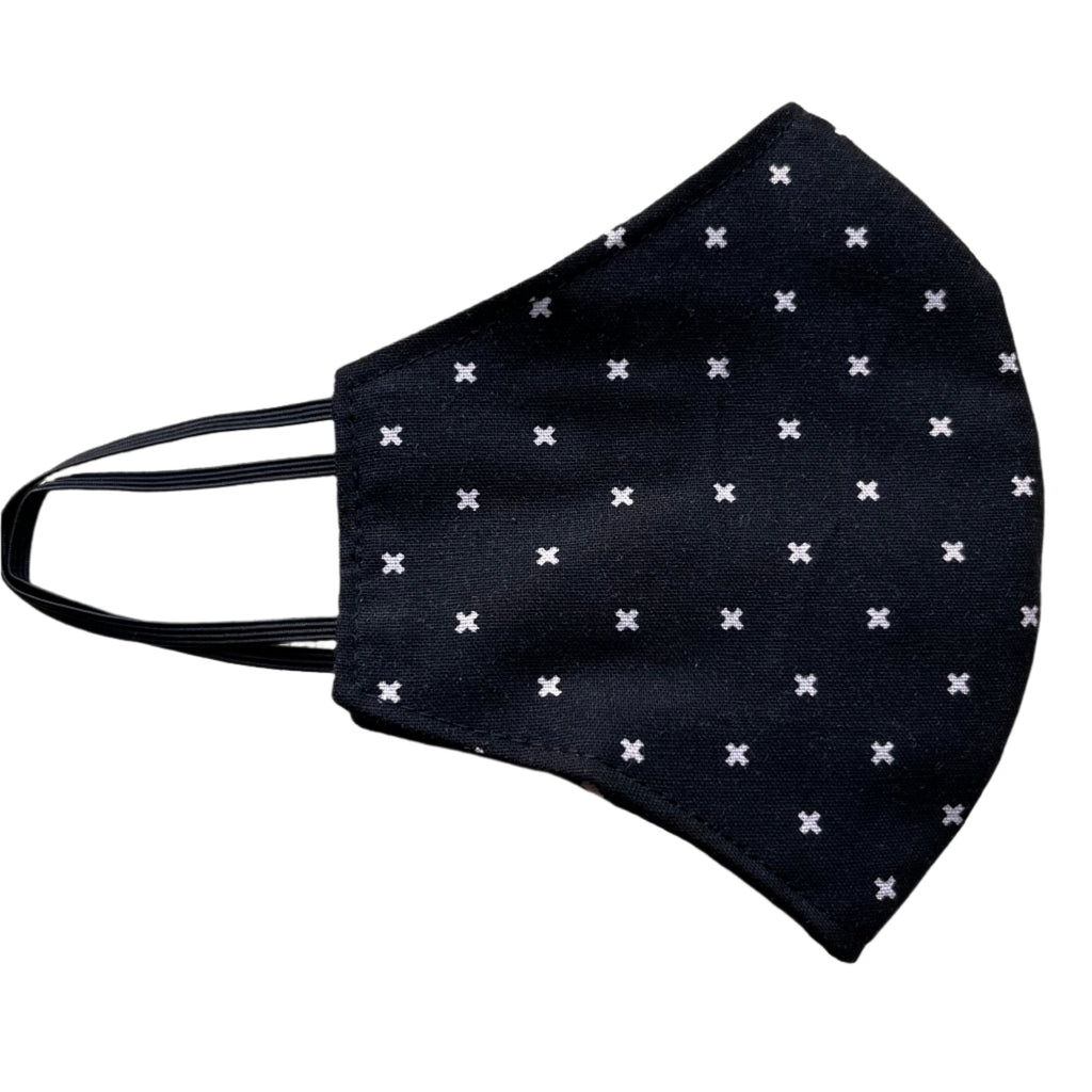 Small Cloth Mask (Child) - Monochrome Crosses