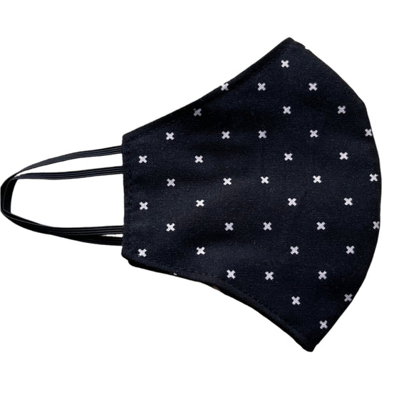 Small Cloth Mask (Child) - Monochrome Crosses